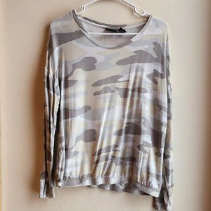 Rachel Zoe Gray/Green Camo Stretch Jersey Size Medium